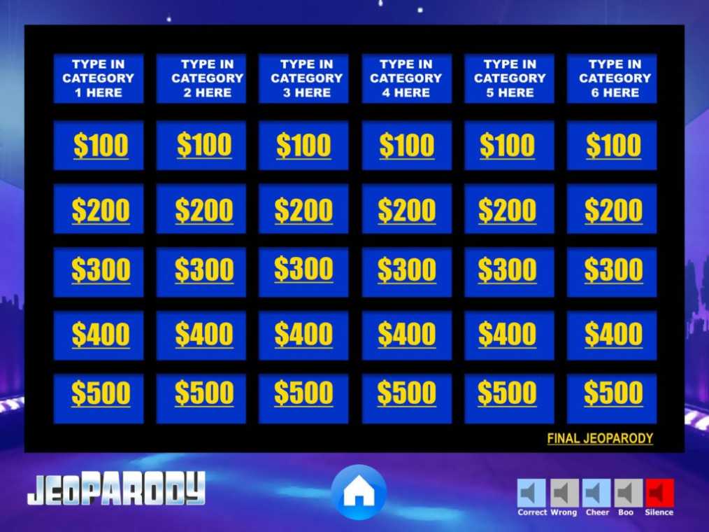 Jeopardy Powerpoint Template With Score