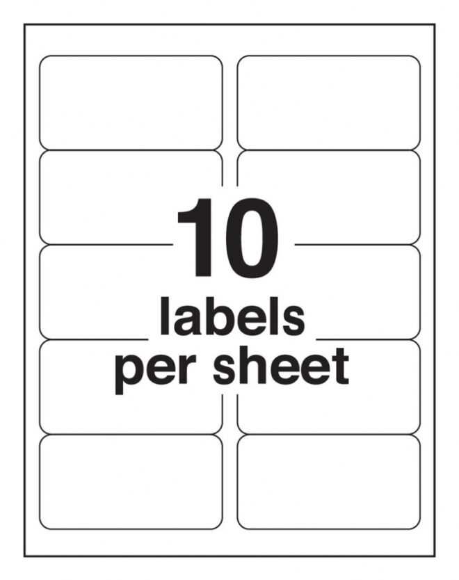 10-Up Blank Shipping Labels (Avery 8163 Template) pertaining to 10 Up Label Template