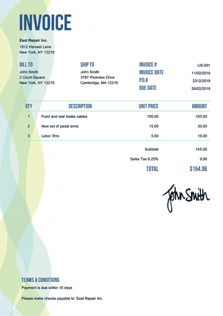 100 Free Invoice Templates | Print &amp; Email Invoices in Invoice Template For Pages