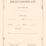 15 Birth Certificate Templates (Word &amp; Pdf) ᐅ Templatelab intended for Fake Birth Certificate Template