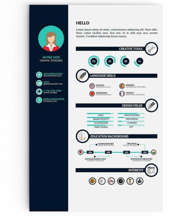 15+ Infographic Resume Templates, Examples &amp; Builder pertaining to Infographic Cv Template Free