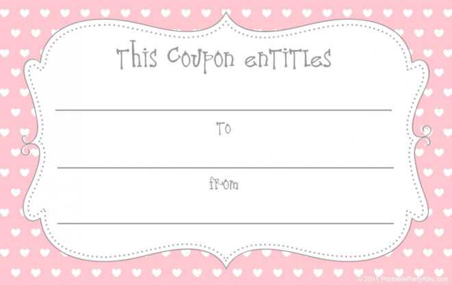 15 Sets Of Free Printable Love Coupons And Templates in Blank Coupon Template Printable