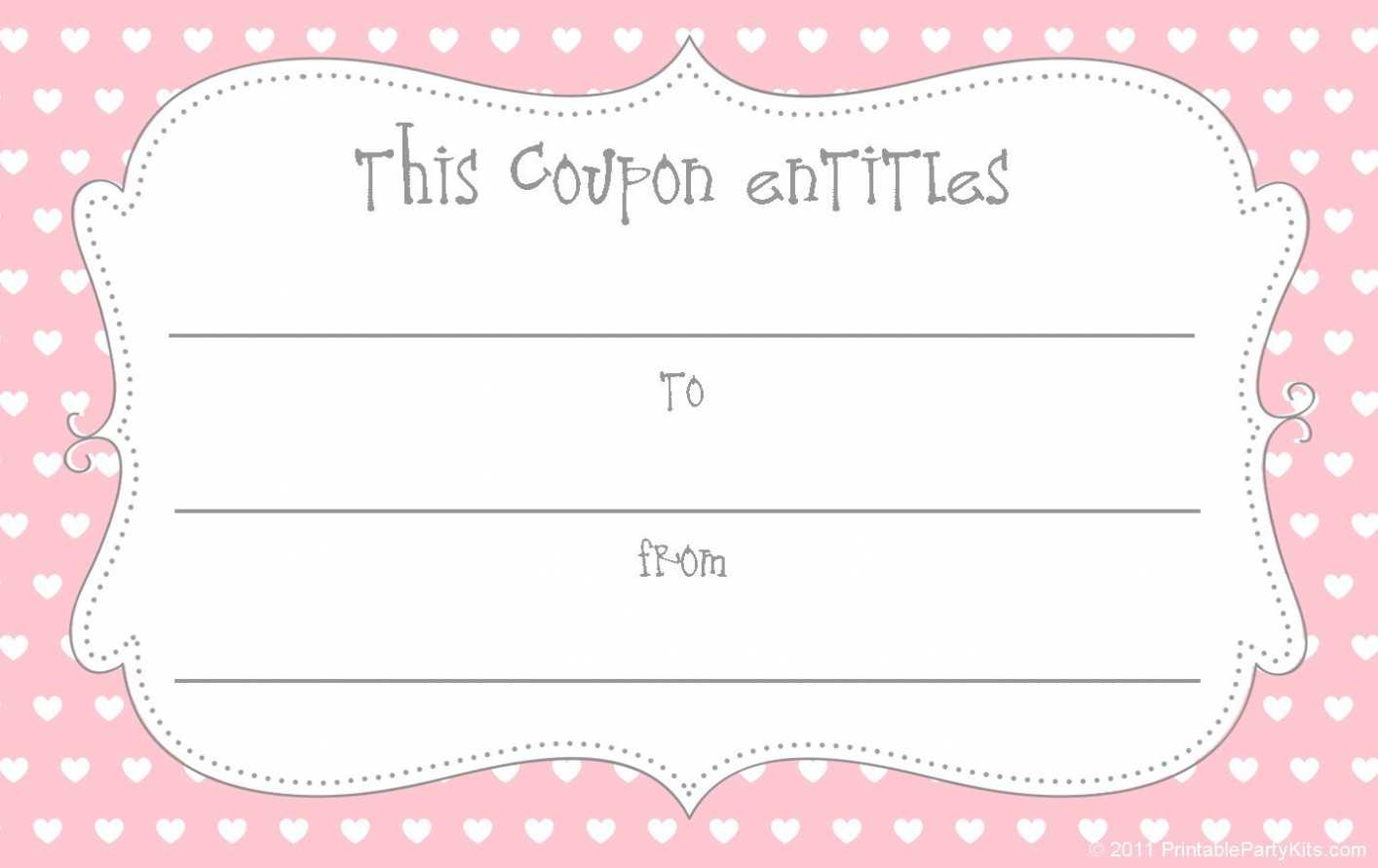 15 Sets Of Free Printable Love Coupons And Templates regarding Love Coupon Template For Word