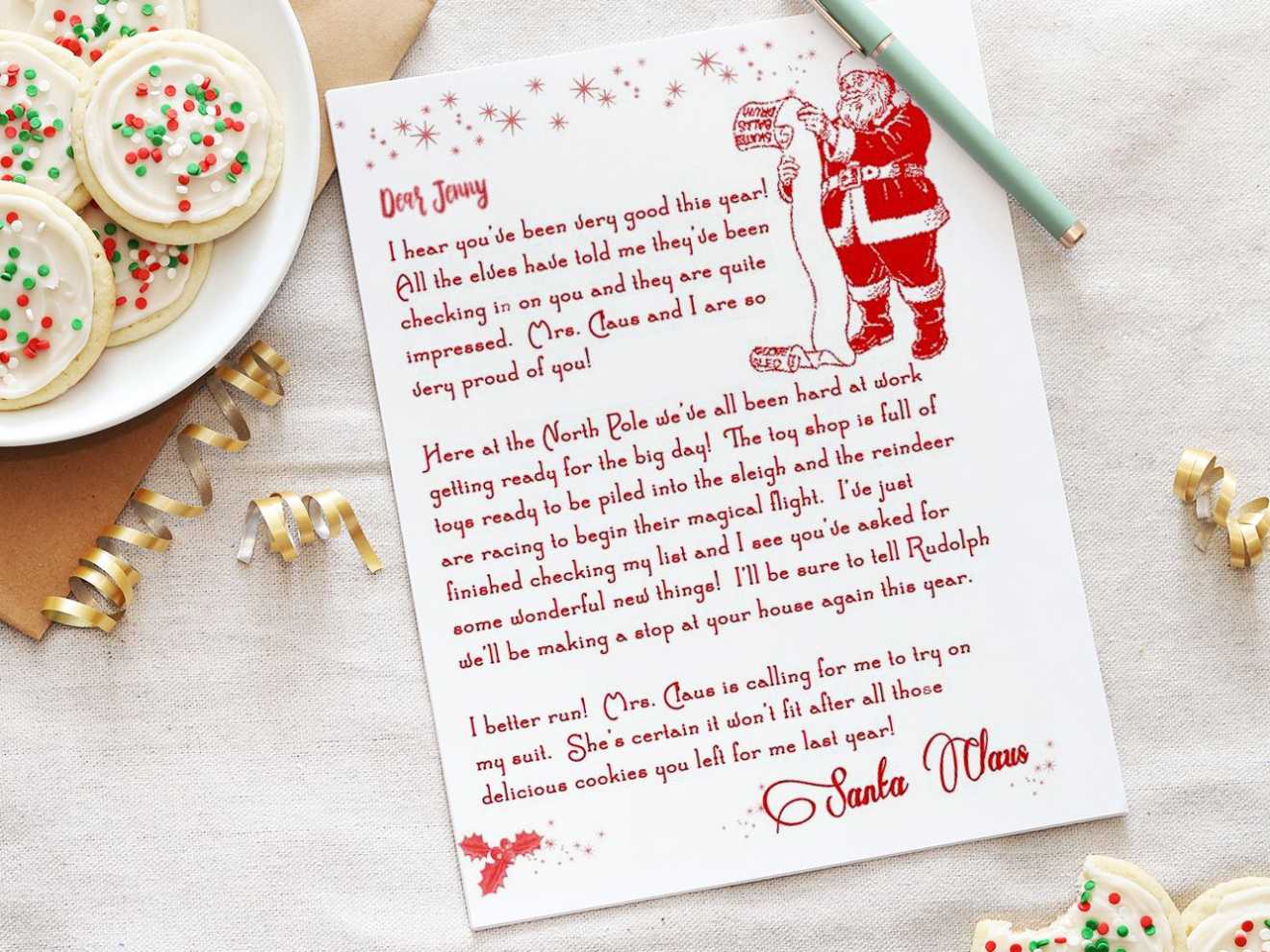 17 Free Letter From Santa Templates intended for Letter From Santa Claus Template