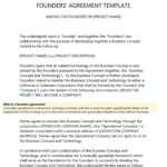 22 Great Founders Agreement Tramples [For Any Startup] ᐅ throughout Co Founder Separation Agreement Template