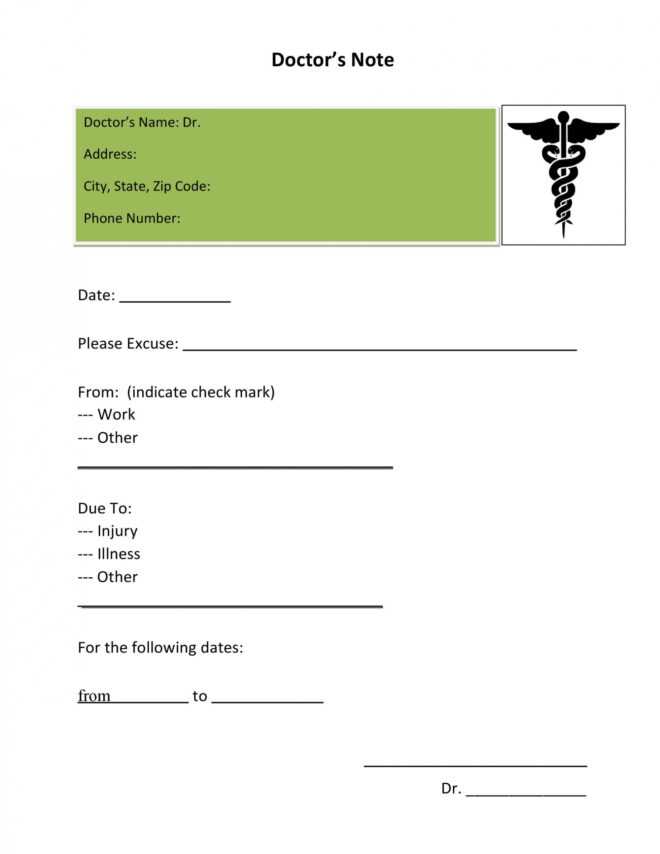 25+ Free Doctor Note / Excuse Templates ᐅ Templatelab inside Printable Doctors Note Template