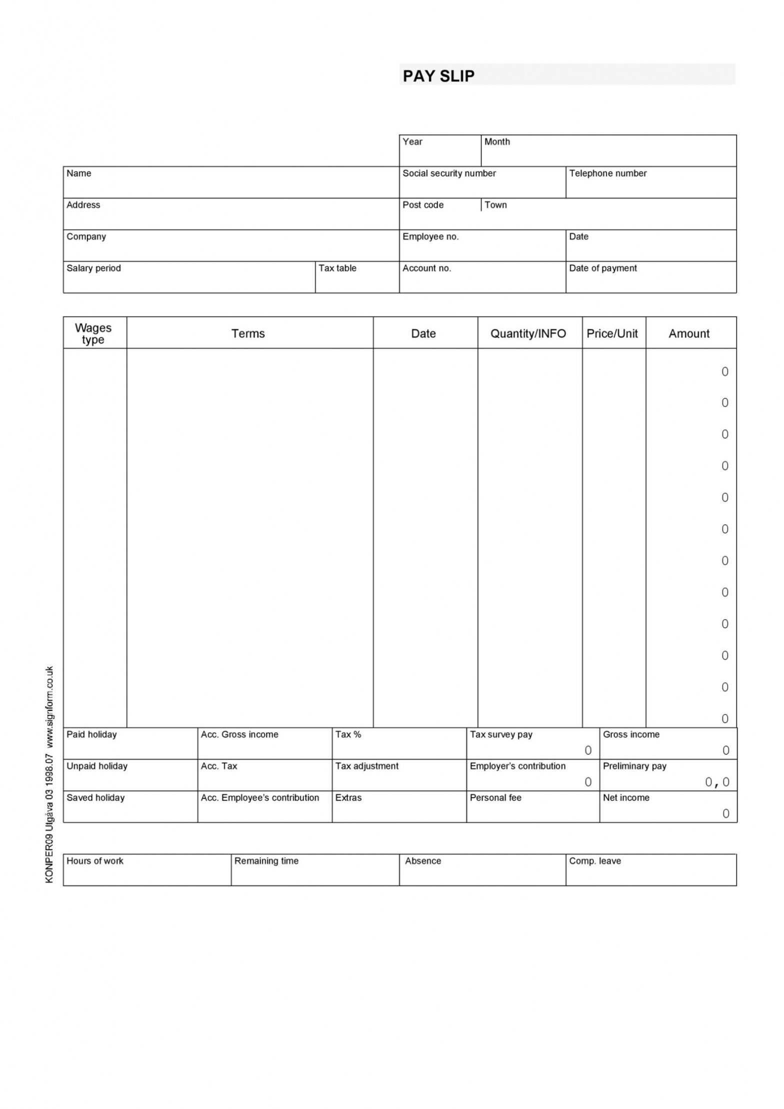 25 Great Pay Stub / Paycheck Stub Templates within Pay Stub Template Word Document