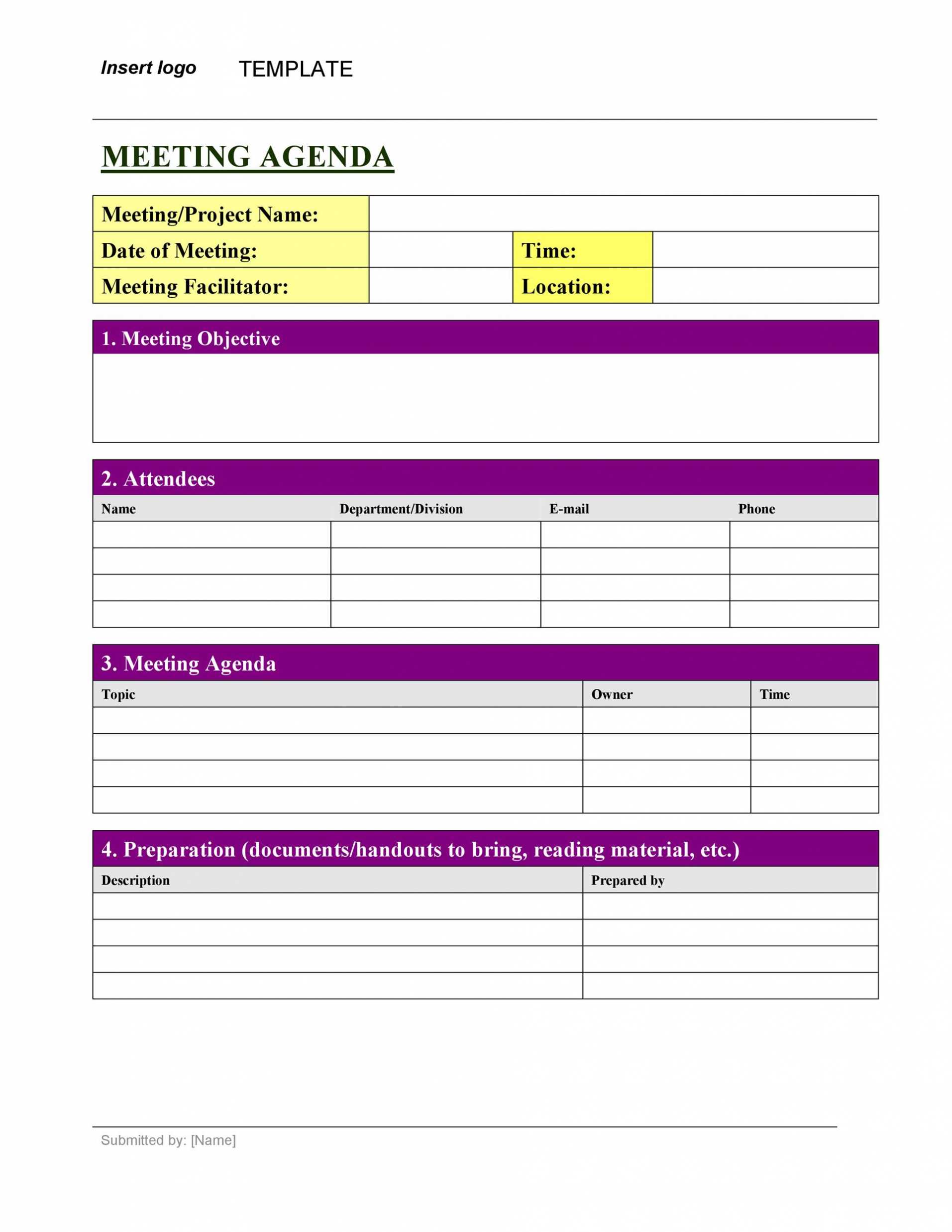Informal Meeting Minutes Template