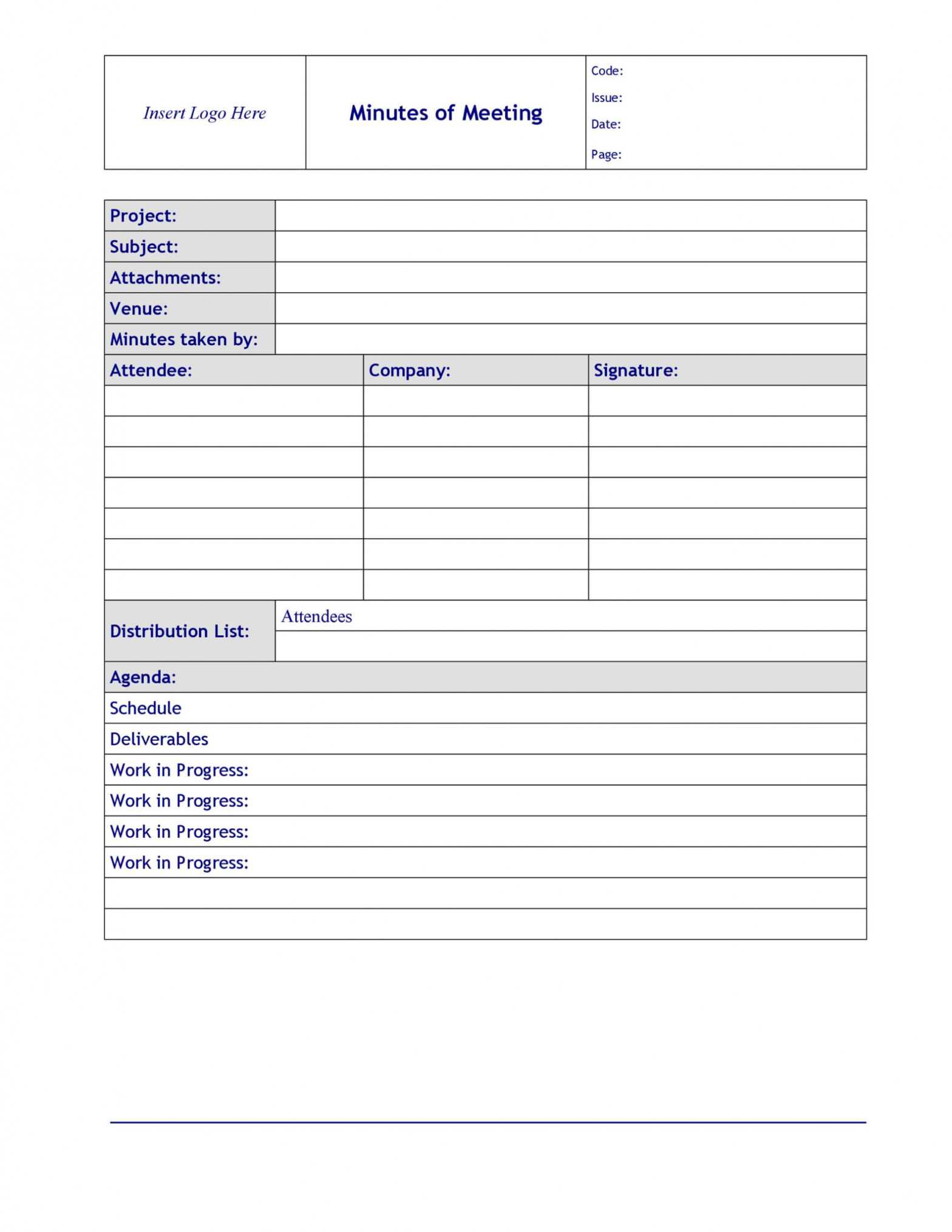26 Handy Meeting Minutes &amp; Meeting Notes Templates with regard to Microsoft Word Meeting Minutes Template