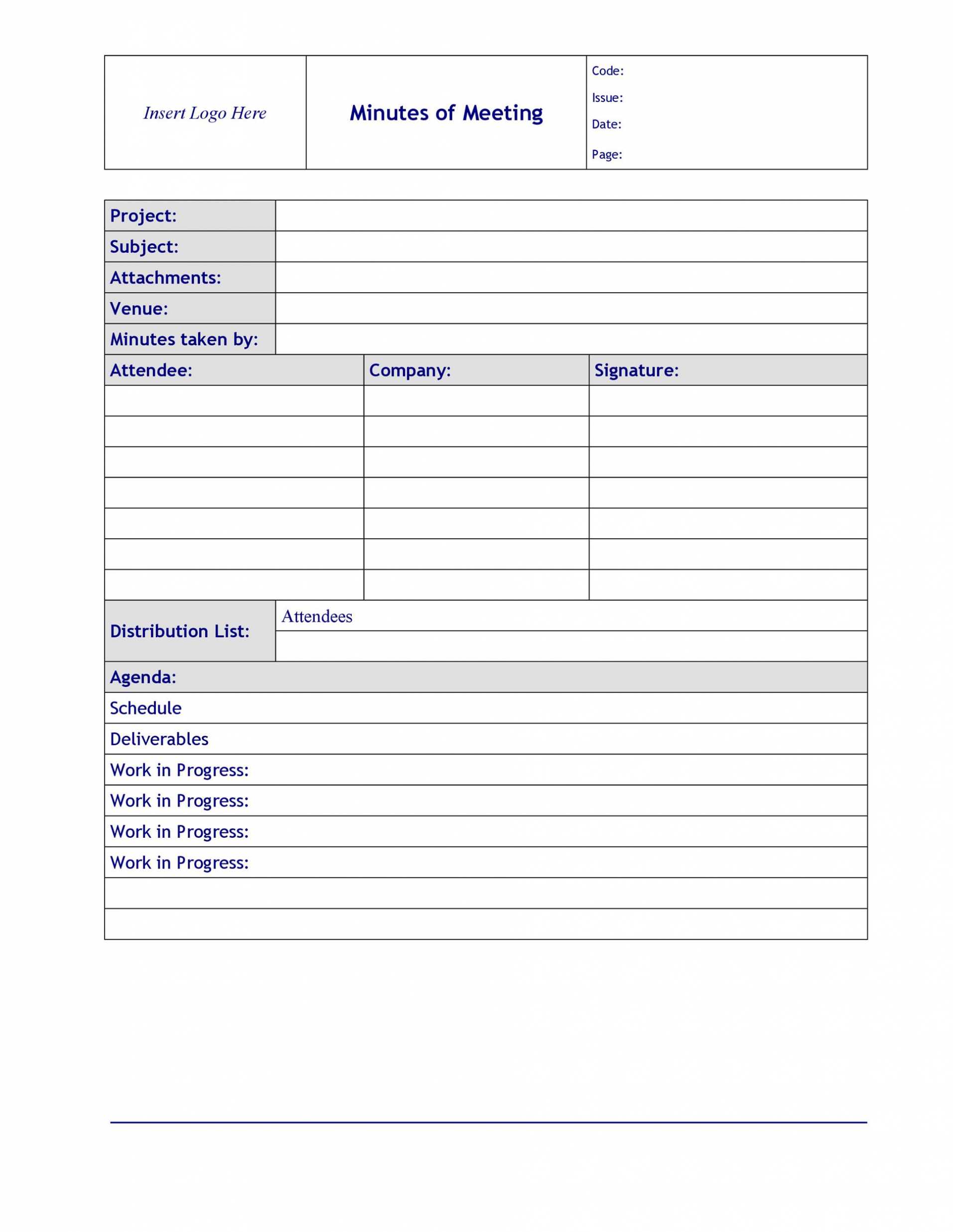 Microsoft Word Meeting Minutes Template – Great Professional Template ...