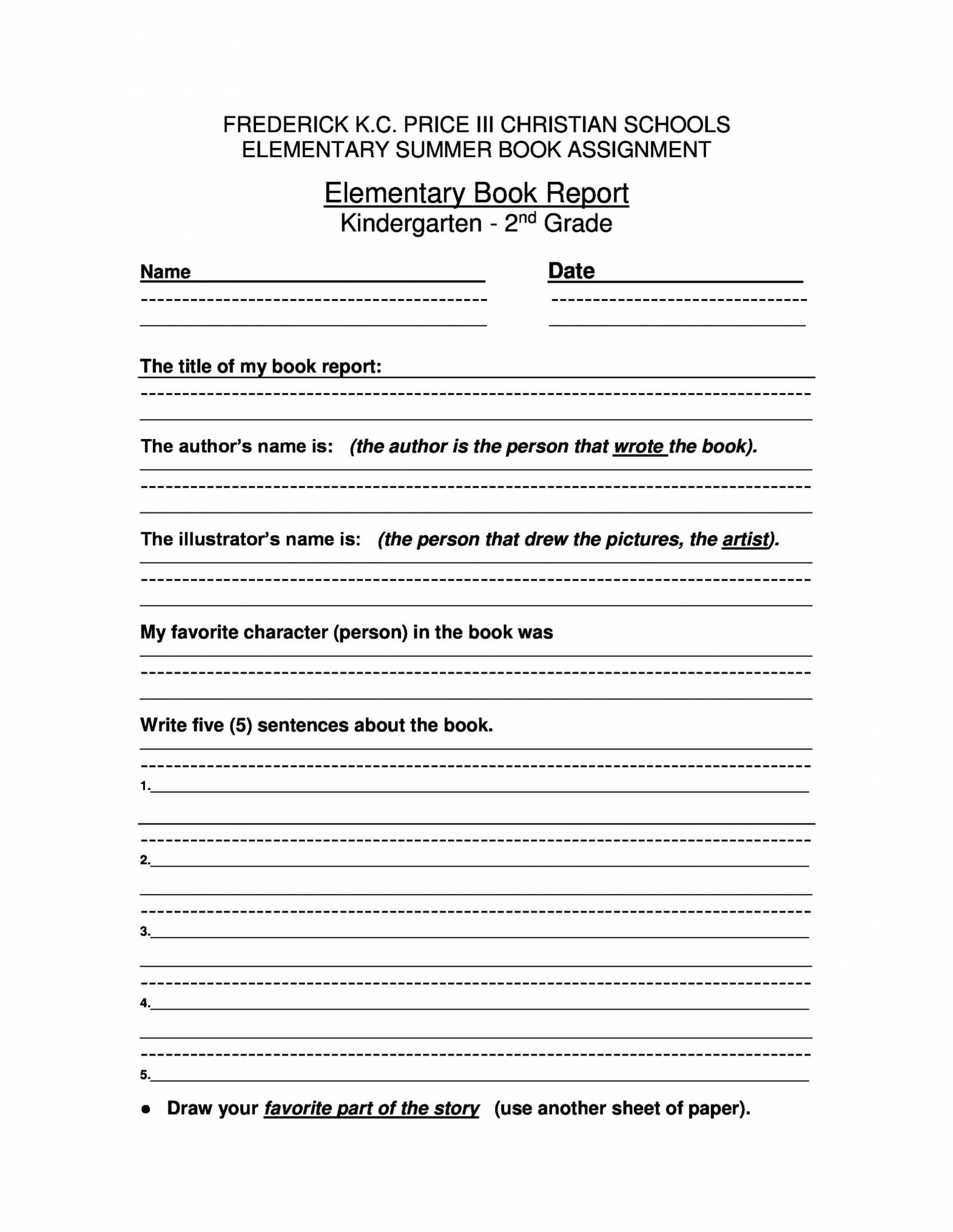 30 Book Report Templates & Reading Worksheets For Book Report Template