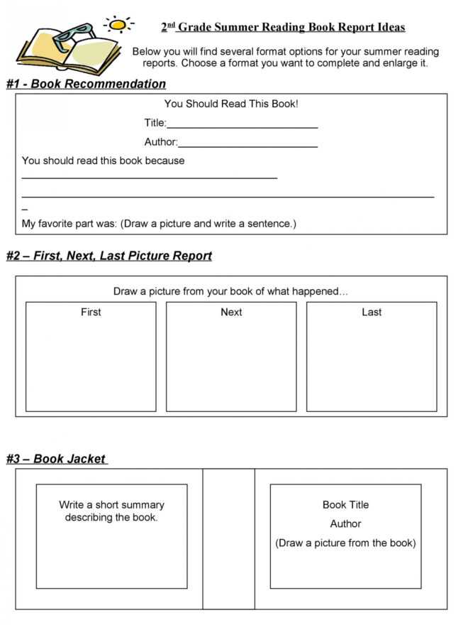 30 Book Report Templates &amp; Reading Worksheets within Book Report Template Grade 1