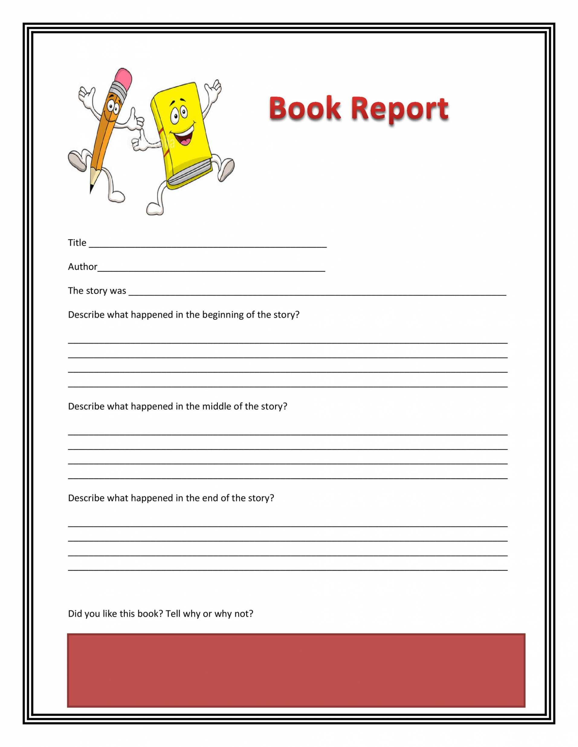 30 Book Report Templates &amp; Reading Worksheets within Story Report Template