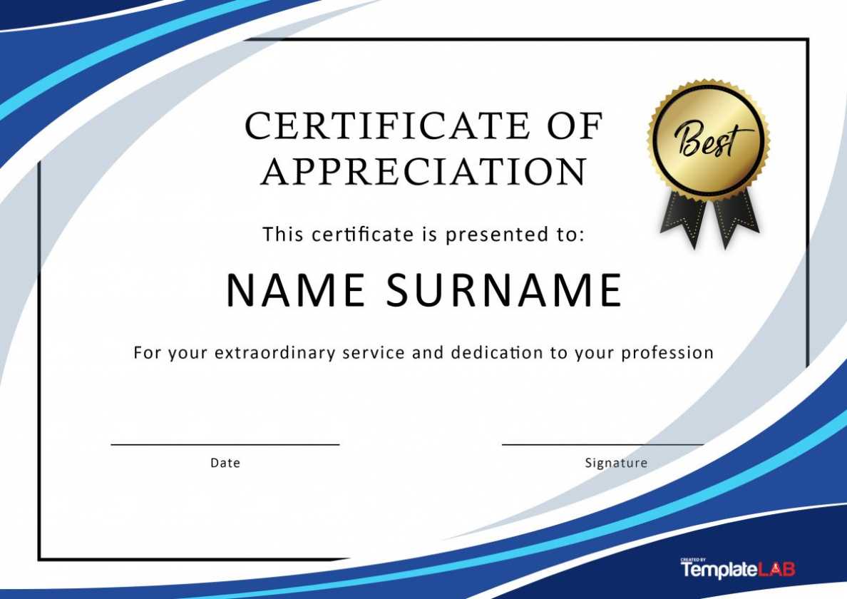 30 Free Certificate Of Appreciation Templates And Letters in Gratitude Certificate Template