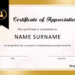 30 Free Certificate Of Appreciation Templates And Letters throughout Certificate Of Appreciation Template Doc