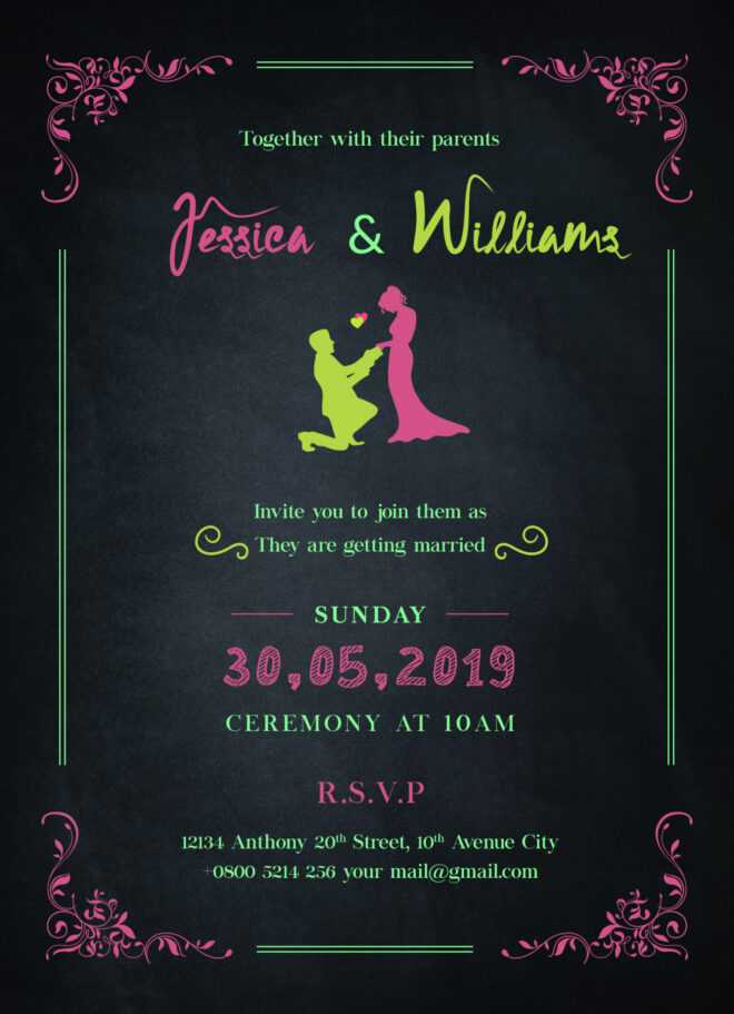 30 Free Wedding Invitation Template Cards - Printable And regarding Free E Wedding Invitation Card Templates