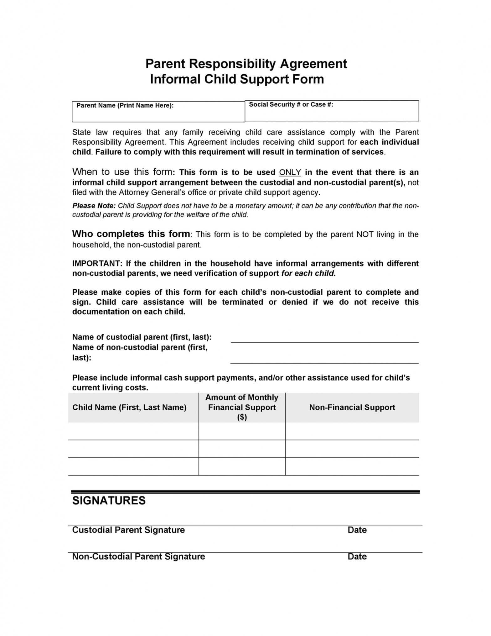 32 Free Child Support Agreement Templates (Pdf &amp; Ms Word) in Notarized Child Support Agreement Template