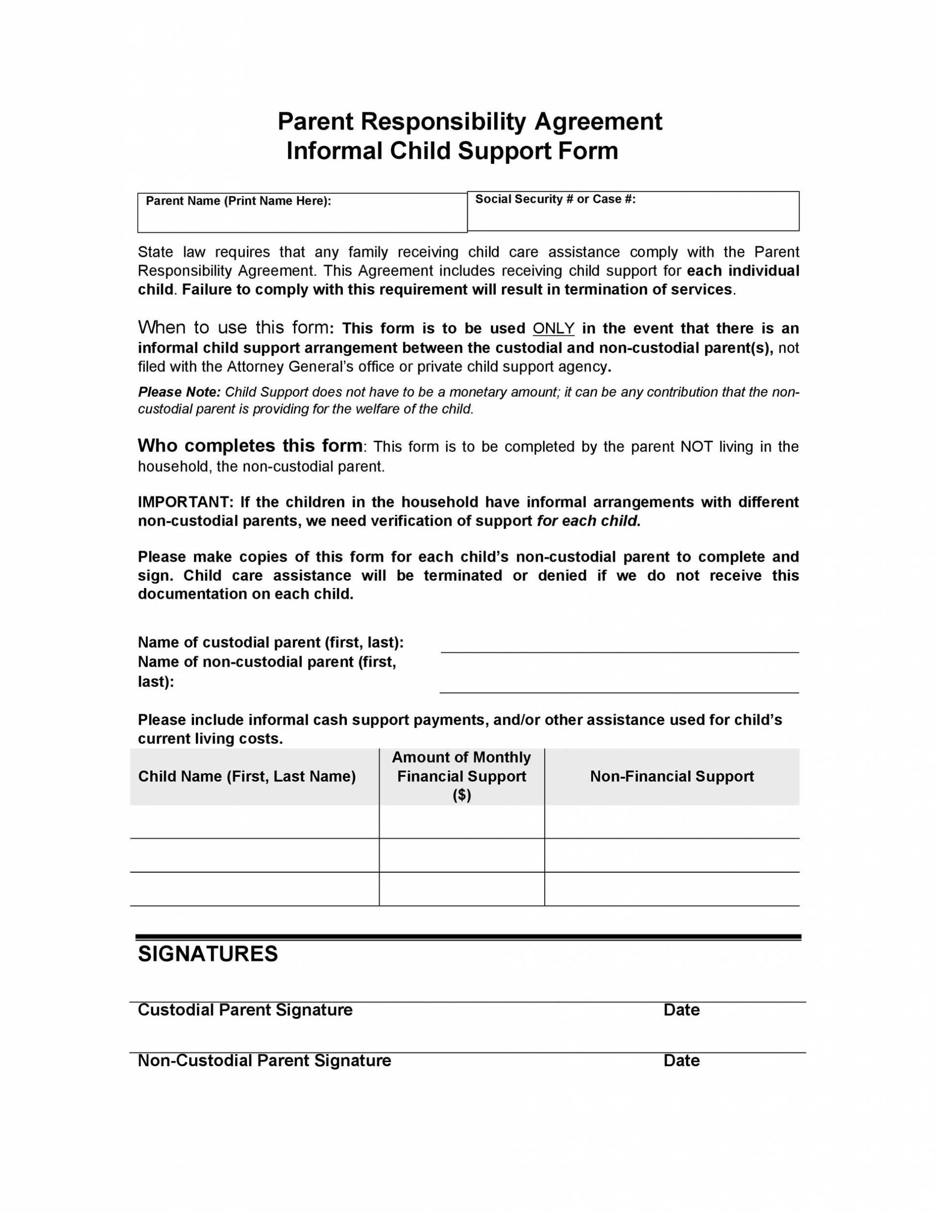 32 Free Child Support Agreement Templates (Pdf &amp; Ms Word) in Notarized Child Support Agreement Template