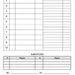 33 Printable Baseball Lineup Templates [Free Download] ᐅ with Baseball Lineup Card Template