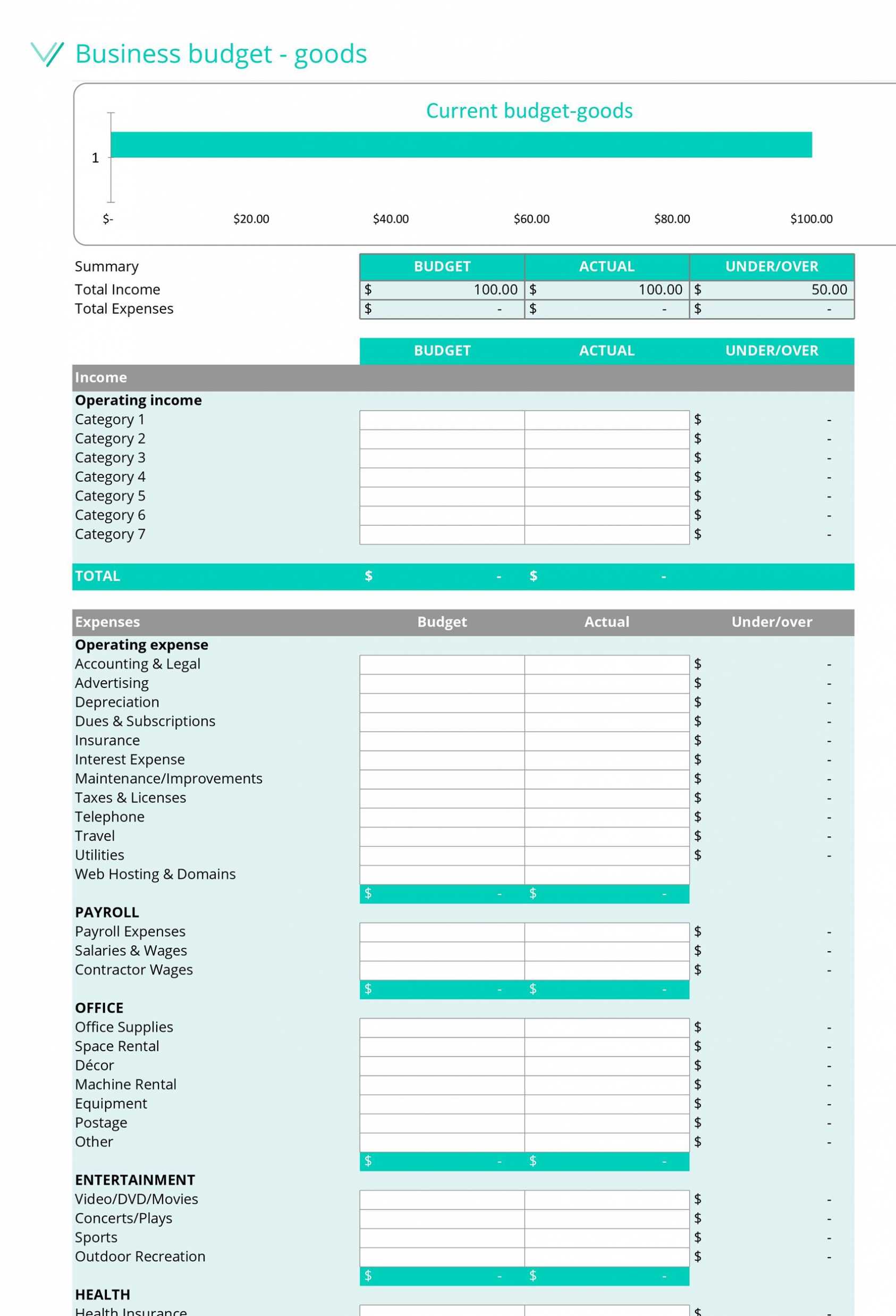 37 Handy Business Budget Templates (Excel, Google Sheets) ᐅ regarding Business Costing Template