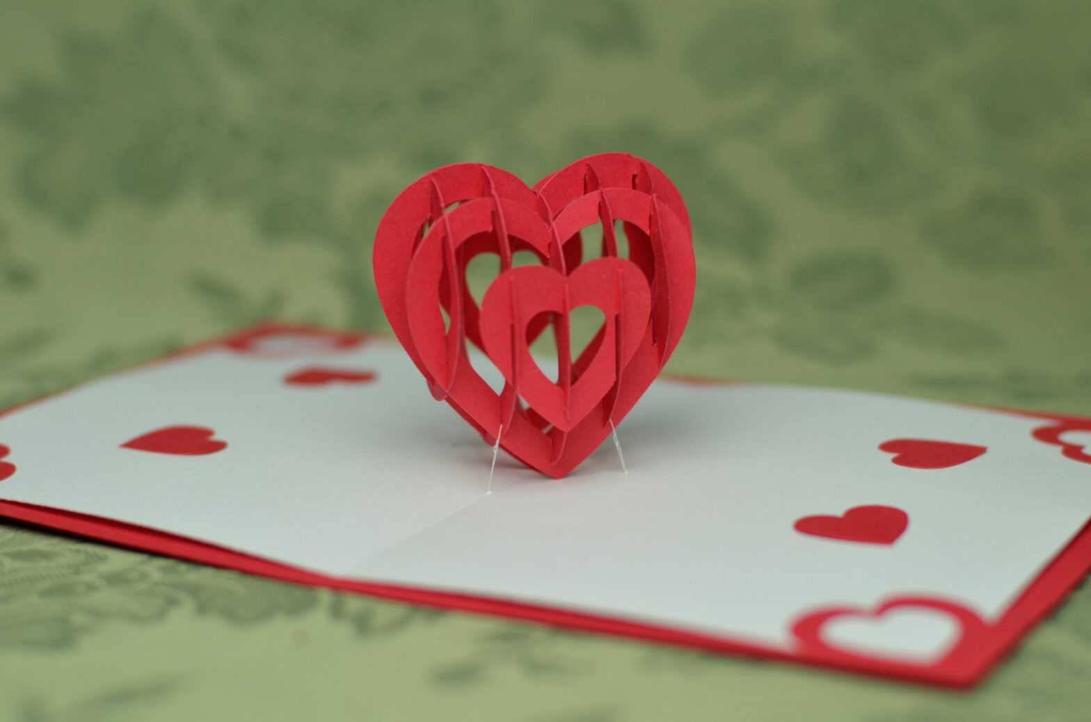 3D Heart Pop Up Card Template throughout Pop Out Heart Card Template