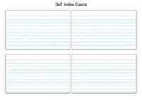 3X5 Blank Index Card Template - Professional Plan Templates for 3X5 Note Card Template For Word