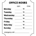 4 Best Free Printable Business Hours Sign Template pertaining to Printable Business Hours Sign Template
