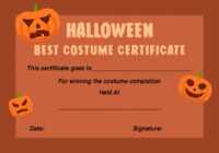 4 Best Free Printable Halloween Certificate Templates with Halloween Certificate Template