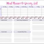 4 Free Printable Meal Planners &amp; Grocery Lists: Save Time with Menu Planner With Grocery List Template