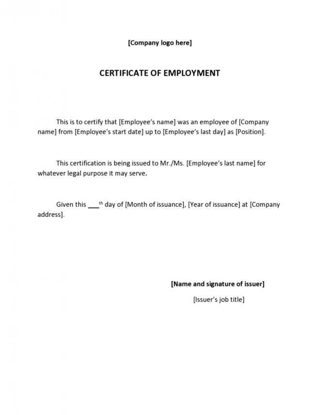 40 Best Certificate Of Employment Samples [Free] ᐅ Templatelab pertaining to Certificate Of Service Template Free