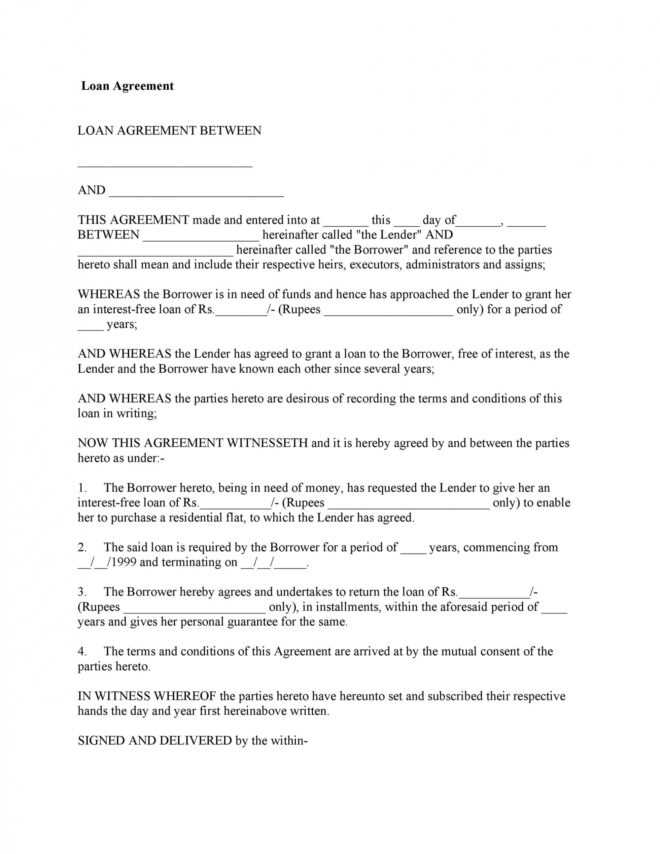40+ Free Loan Agreement Templates [Word &amp; Pdf] ᐅ Templatelab throughout Collateral Loan Agreement Template