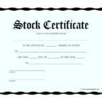 40+ Free Stock Certificate Templates (Word, Pdf) ᐅ Templatelab in Blank Share Certificate Template Free