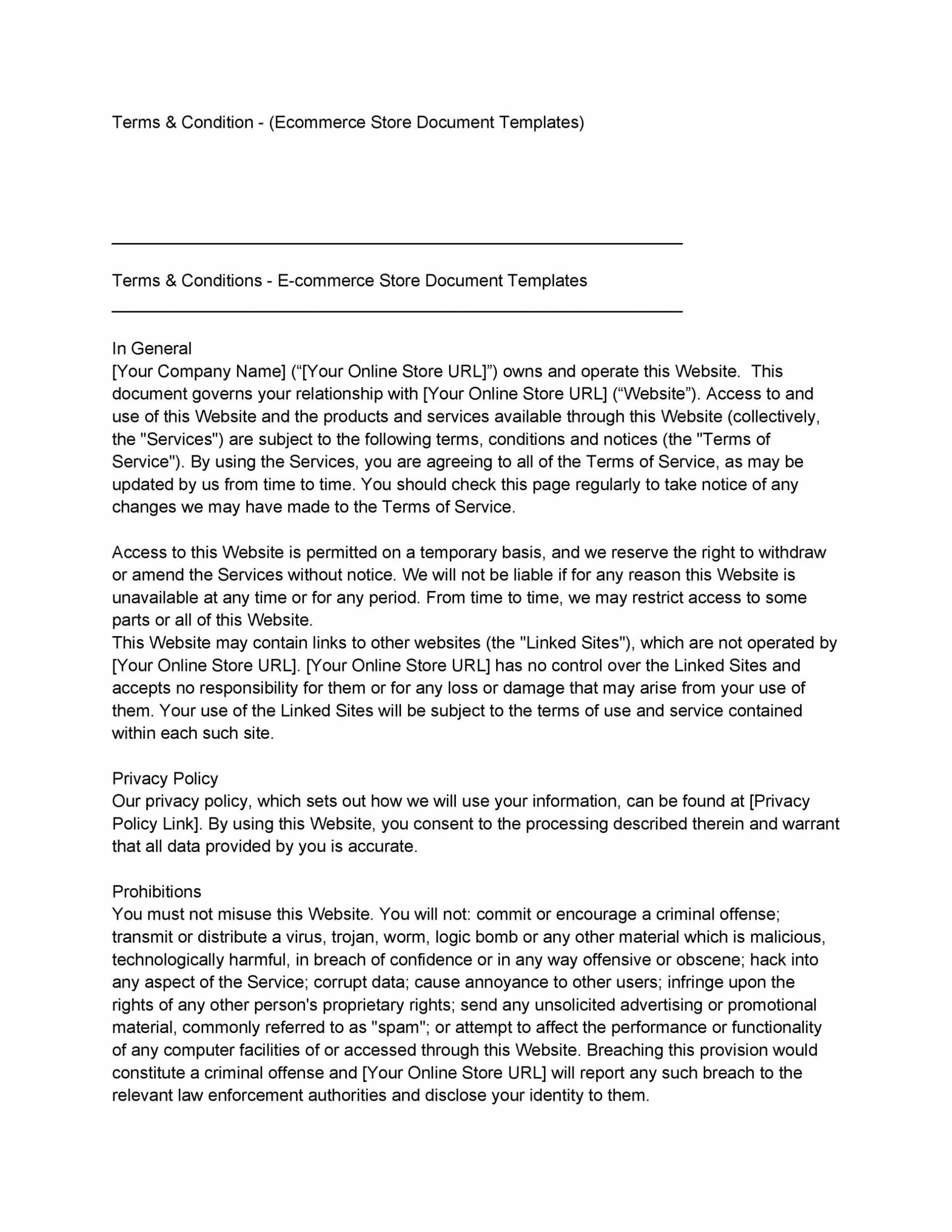 40 Free Terms And Conditions Templates For Any Website ᐅ regarding Terms And Conditions Of Business Free Templates
