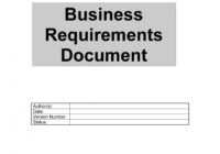 40+ Simple Business Requirements Document Templates ᐅ for Business Requirements Document Template Pdf