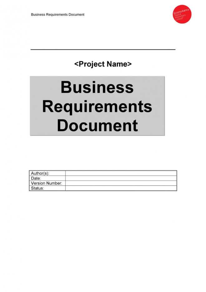 40+ Simple Business Requirements Document Templates ᐅ in Business Requirements Document Template Word
