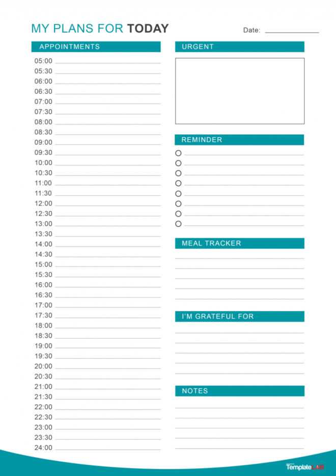 47 Printable Daily Planner Templates (Free In Word/Excel/Pdf) with regard to Printable Blank Daily Schedule Template
