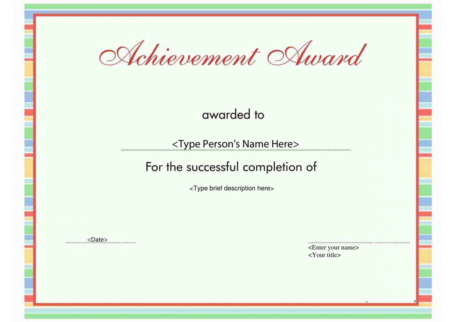 50 Amazing Award Certificate Templates ᐅ Templatelab intended for Best Performance Certificate Template