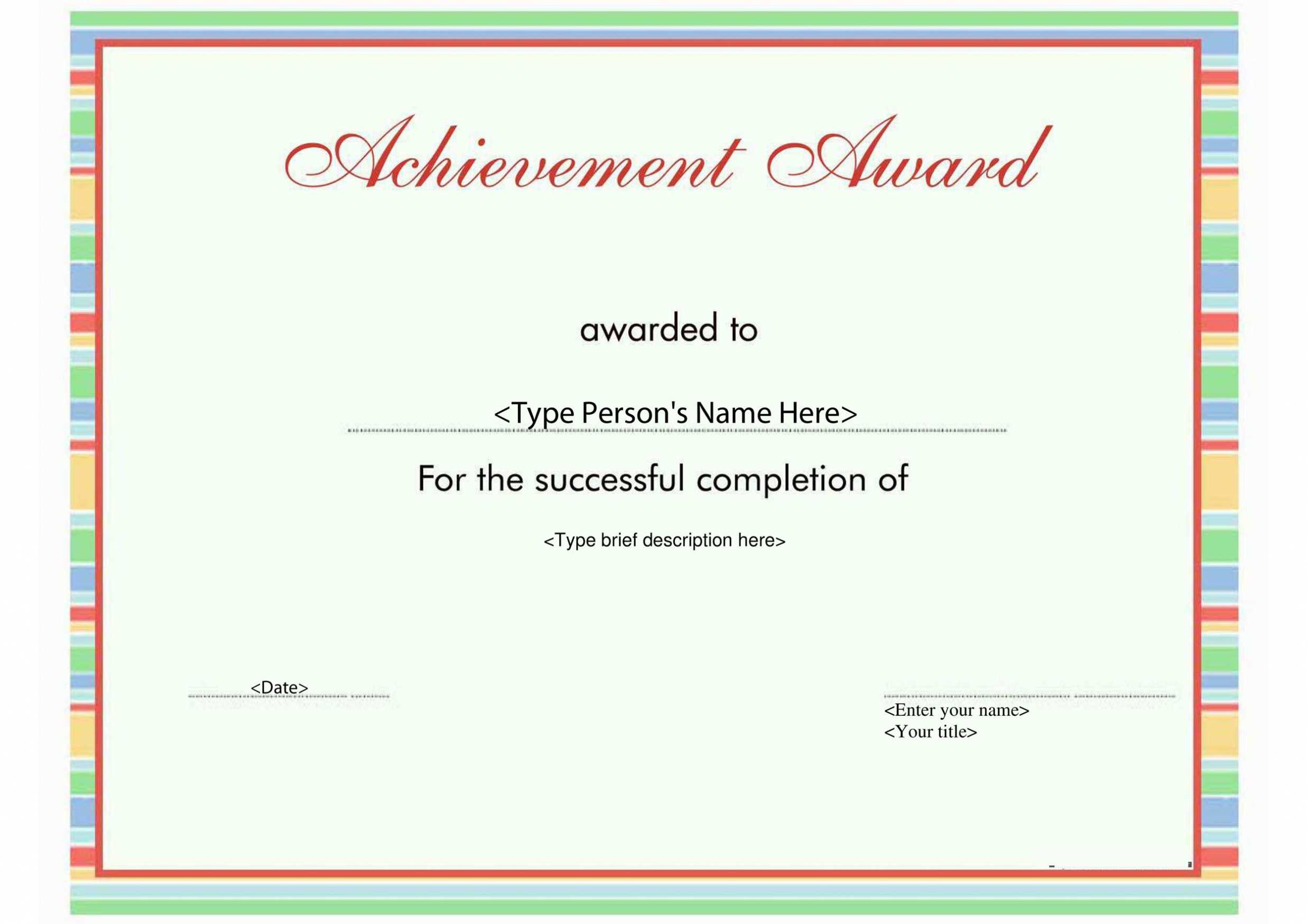 50 Amazing Award Certificate Templates ᐅ Templatelab intended for Best Performance Certificate Template