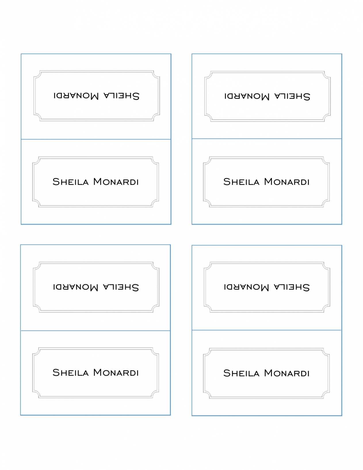 50 Printable Place Card Templates (Free) ᐅ Templatelab with Table Name Card Template