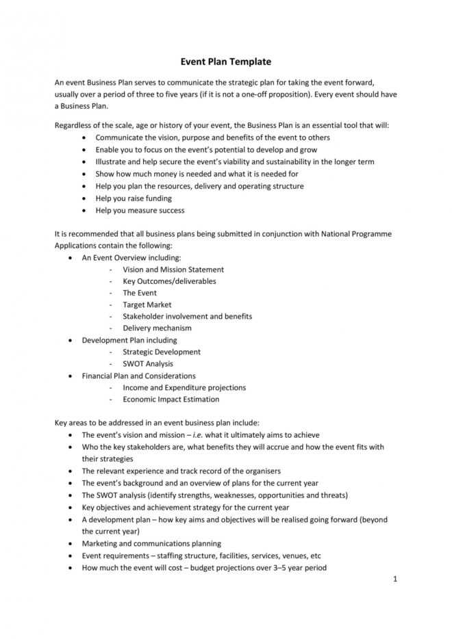 50 Professional Event Planning Checklist Templates ᐅ with Party Planning Business Plan Template