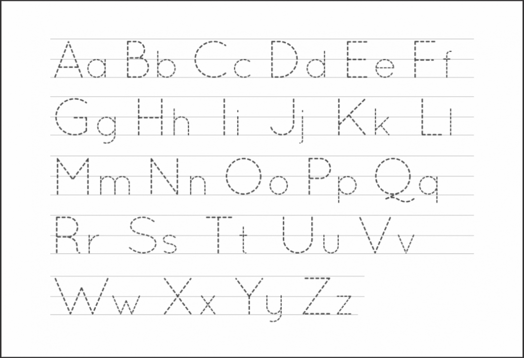 6 Best Free Printable Alphabet Tracing Letters – Printablee For Tracing ...