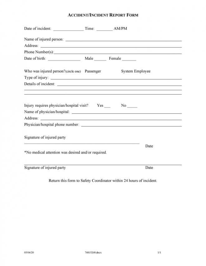 60+ Incident Report Template [Employee, Police, Generic] ᐅ in Incident Report Form Template Word