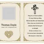 7 Best Printable Memorial Card Templates - Printablee with regard to Remembrance Cards Template Free