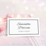 7 Free Wedding Place Card Templates within Table Reservation Card Template
