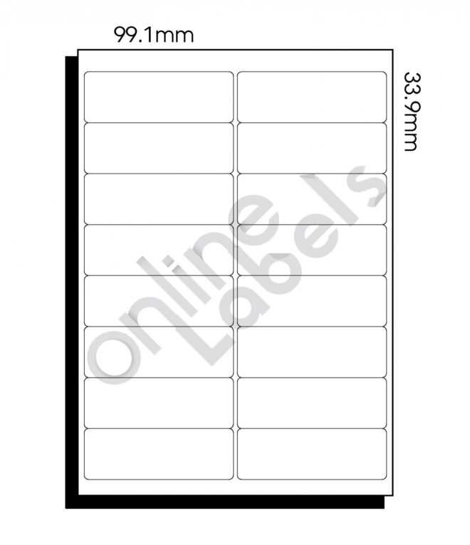 70Mm X 25Mm - 33 Labels Per Sheet - Online Labels in Maco Laser And Inkjet Labels Template