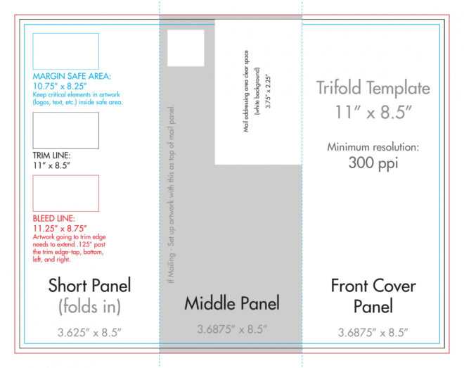 8.5&quot; X 11&quot; Tri Fold Brochure Template - U.s. Press within Three Fold Card Template
