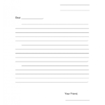 8 Best Printable Blank Template Friendly Letter - Printablee inside Blank Letter Writing Template For Kids