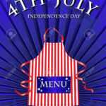 A 4Th July Independence Day Menu Template with 4Th Of July Menu Template