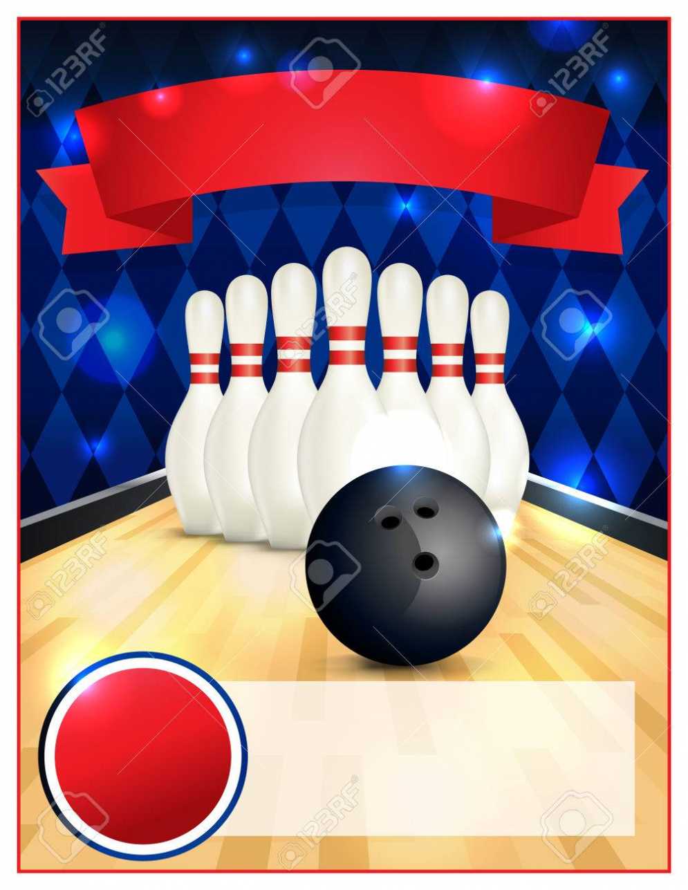 A Blank Bowling Flyer Template Great For Birthday Parties, Bowling.. with regard to Bowling Party Flyer Template