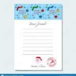 A Letter Of Santa Claus On A Beautiful Letterhead - Template for Santa Letterhead Template